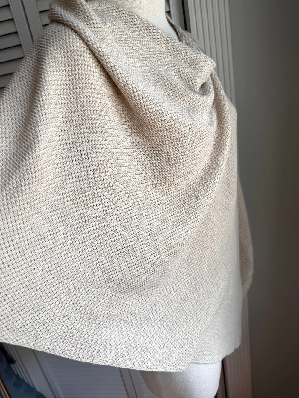 🤎 We Are AMMA Natural Cocoon Neutral Oatmeal Color Nursing Cover Shawl Wrap